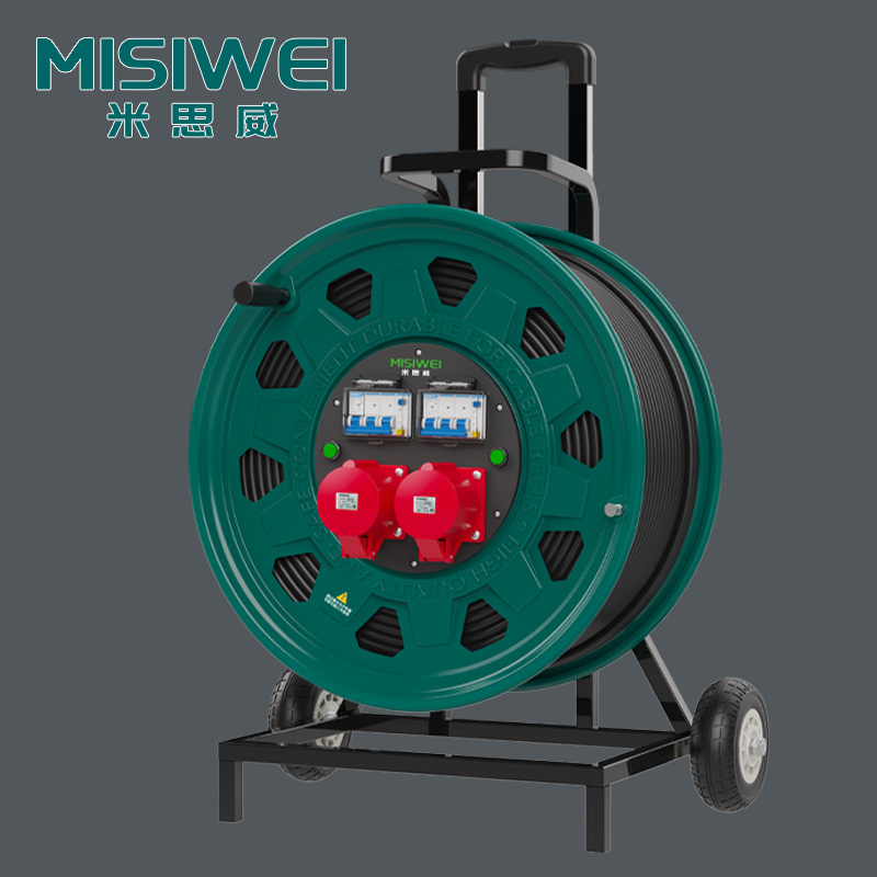 米思威 400V工业双插座双漏电电缆盘M8G26