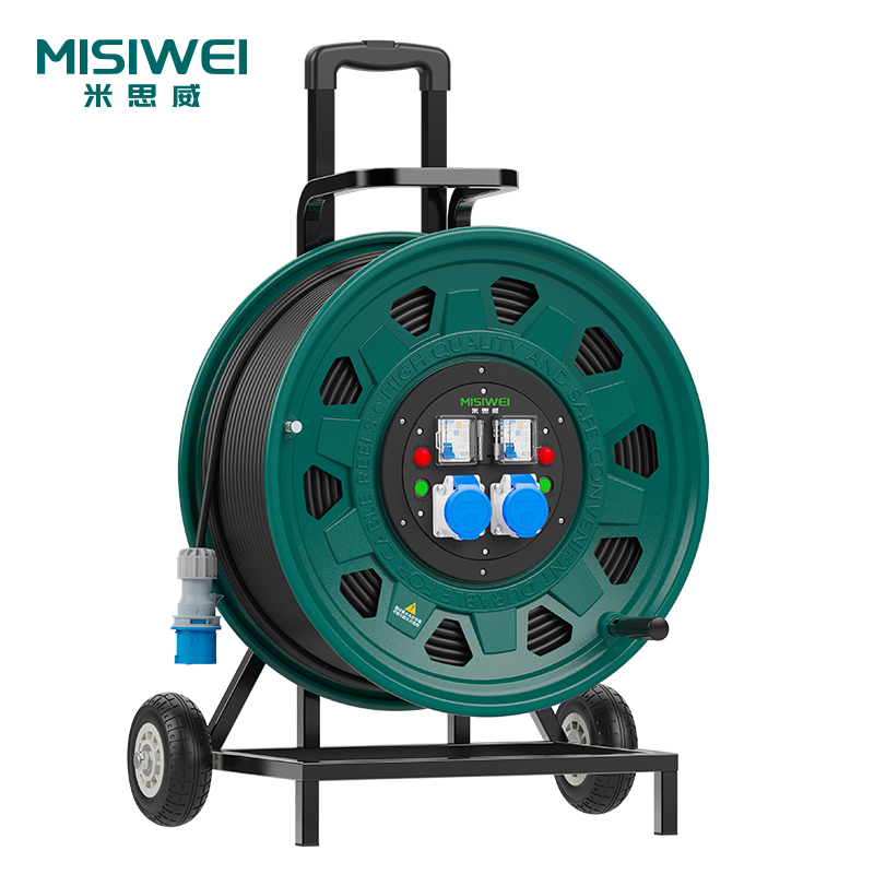 米思威 250V工业双插座双漏电电缆盘M8G07