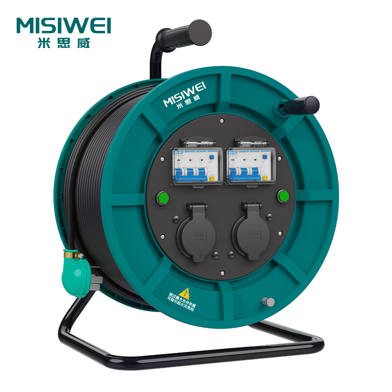 米思威400V国标双插座双漏电电缆盘M6E23