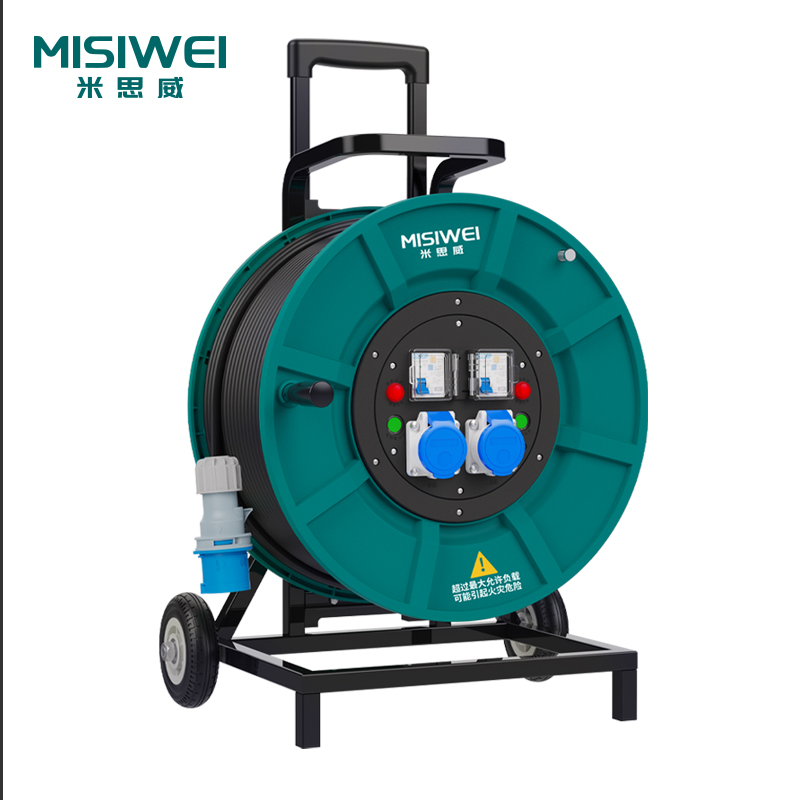 米思威 250V工业双插座双漏电电缆盘M8F07