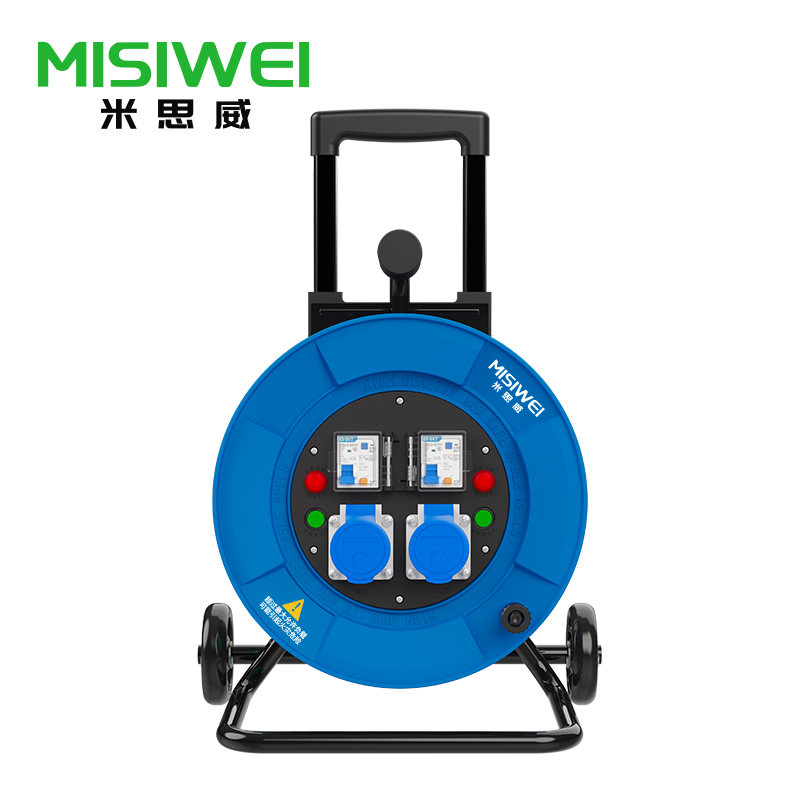 米思威 250V工业双插座双漏电电缆盘M8A07