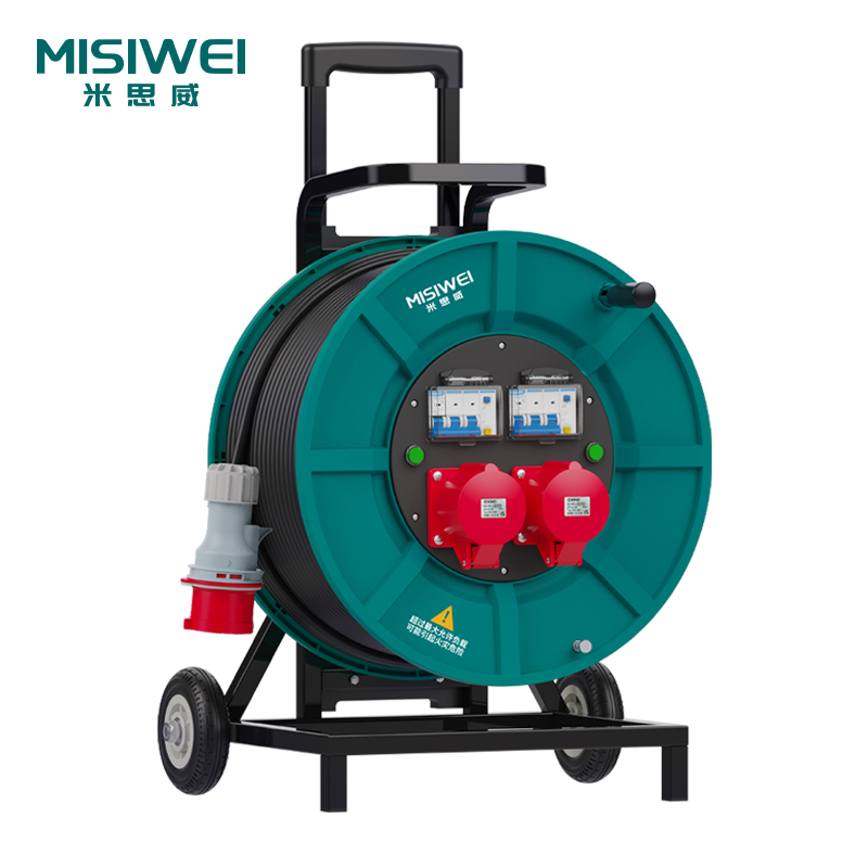 米思威 400V工业双插座双漏电电缆盘M8F26