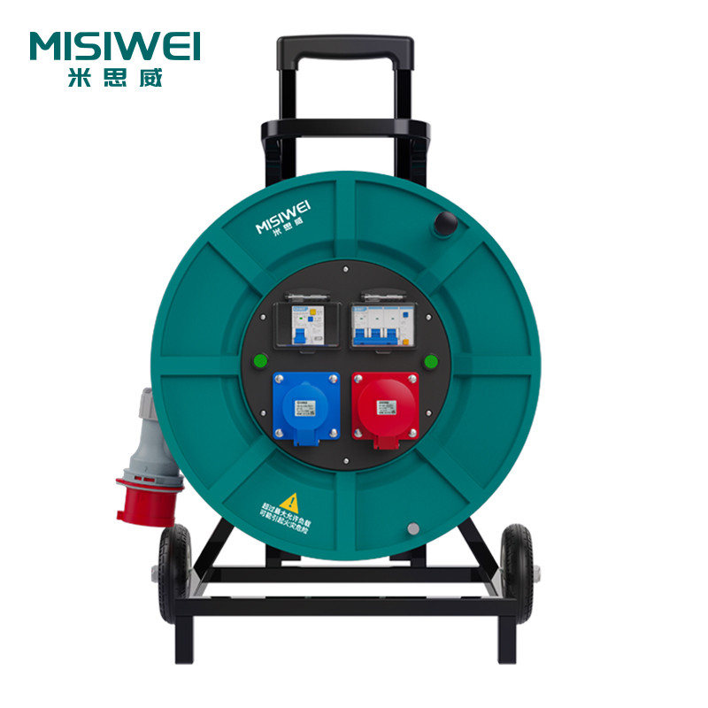 米思威 400V工业双插座双漏电电缆盘M8F28
