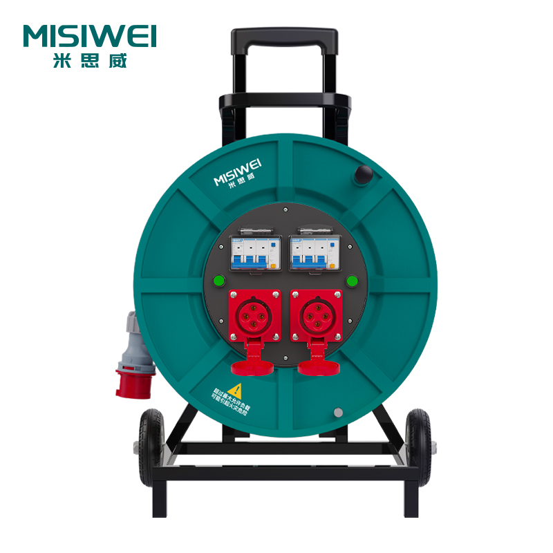 米思威 400V工业双插座双漏电电缆盘M8F25