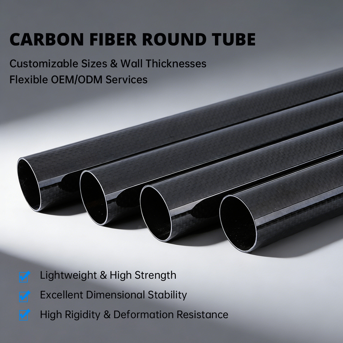 углеродное волокно круглое трубка