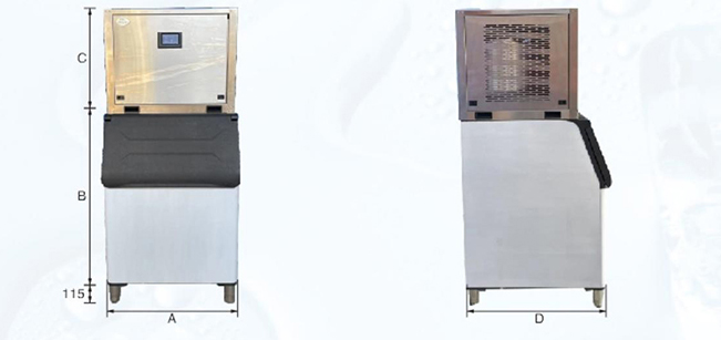 Ice flake machine water-cooled closed B series 200kg-750kg