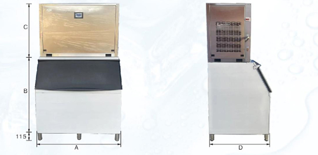 Ice flake machine water-cooled closed C series 500kg-1200kg