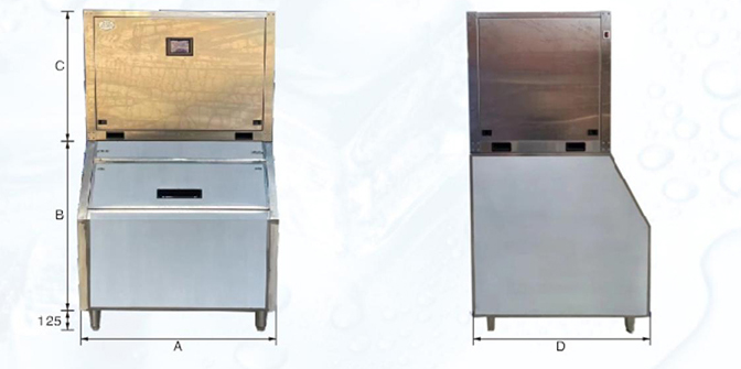 Ice flake machine water-cooled closed A series 300kg-750kg
