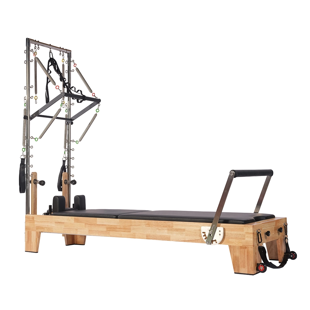 HT-PL602B OAK WOOD HALF TRAPEZE PILATES REFORMER