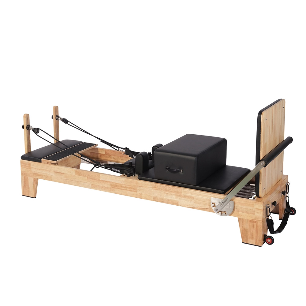 HT-PL601B OAK WOOD PILATES REFORMER
