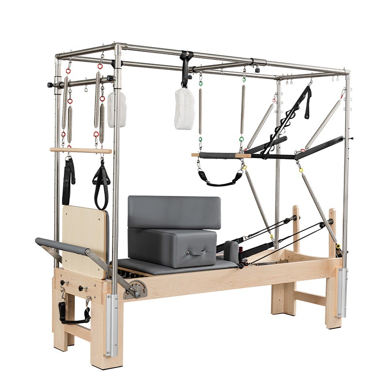 HT-PL605A  MAPLE WOOD FULL TRAPEZE PILATES REFORMER