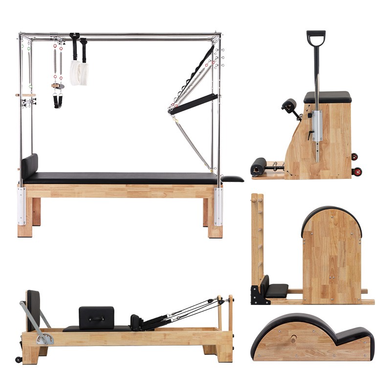 HT-PL005B OAK WOOD PILATES 5-PIECES SET