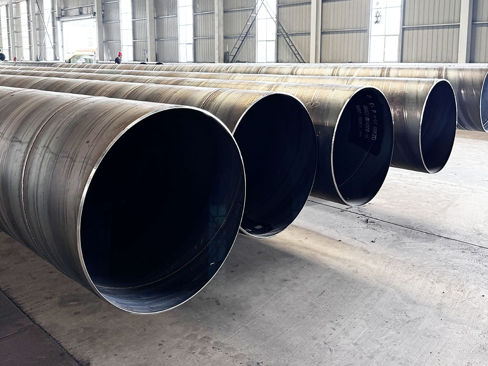 Large-diameter spiral welded steel pipe stock