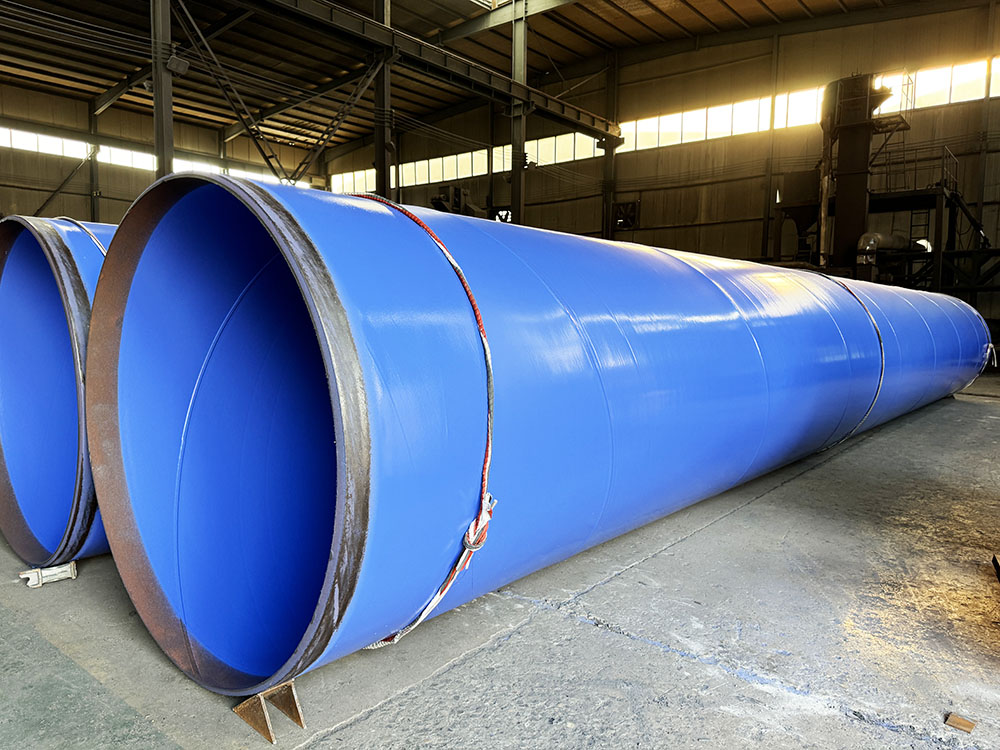 Finished spiral steel pipe yard