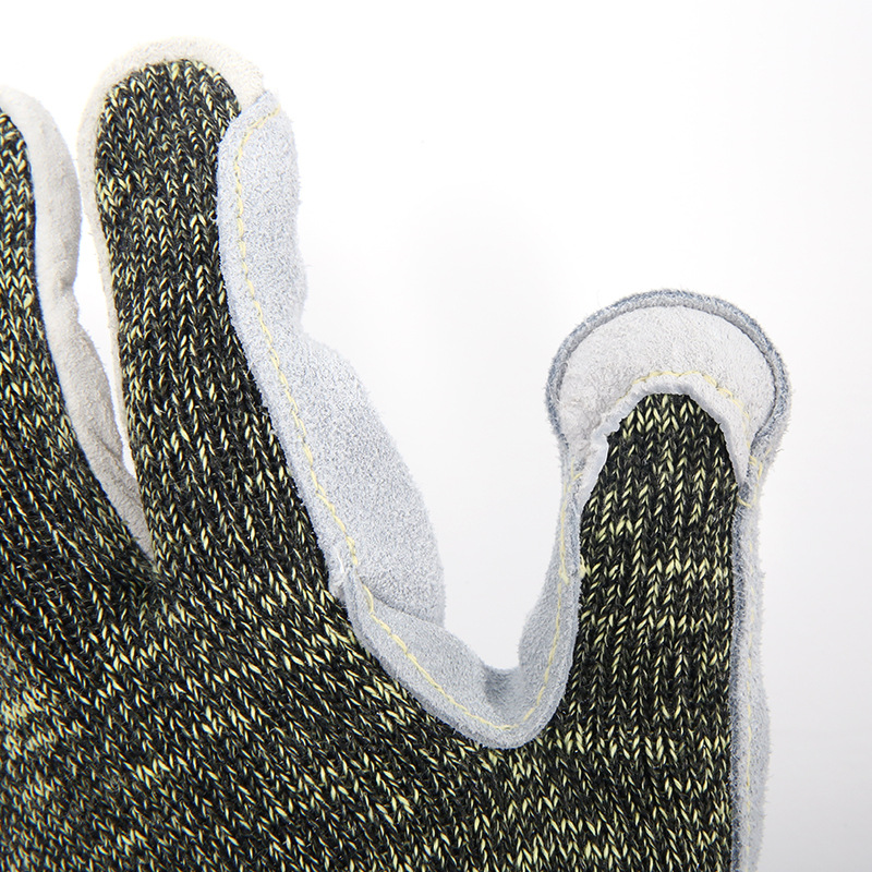GL12-LP200  Camouflage aramid leather palm gloves
