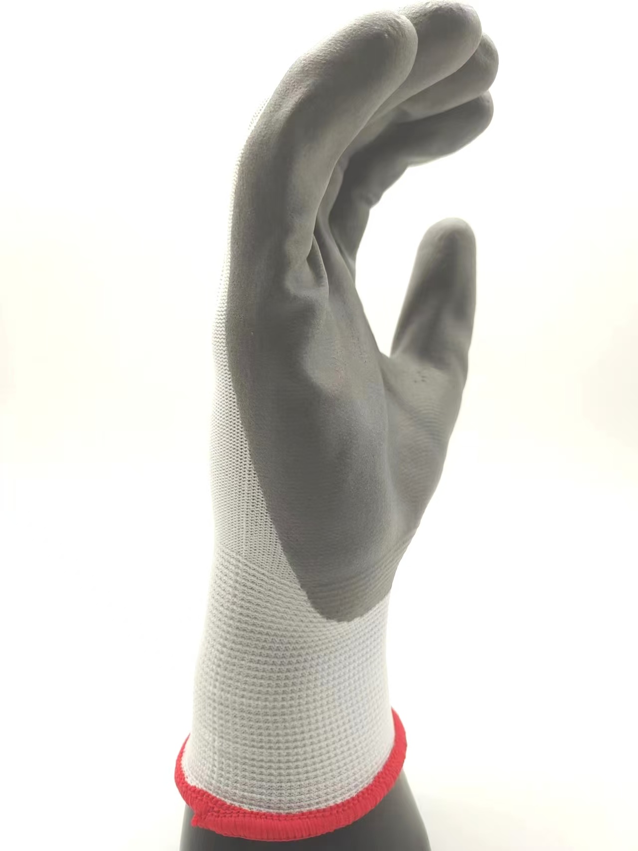 G13-NTG012 White nylon grey nitrile foamed general purpose gloves