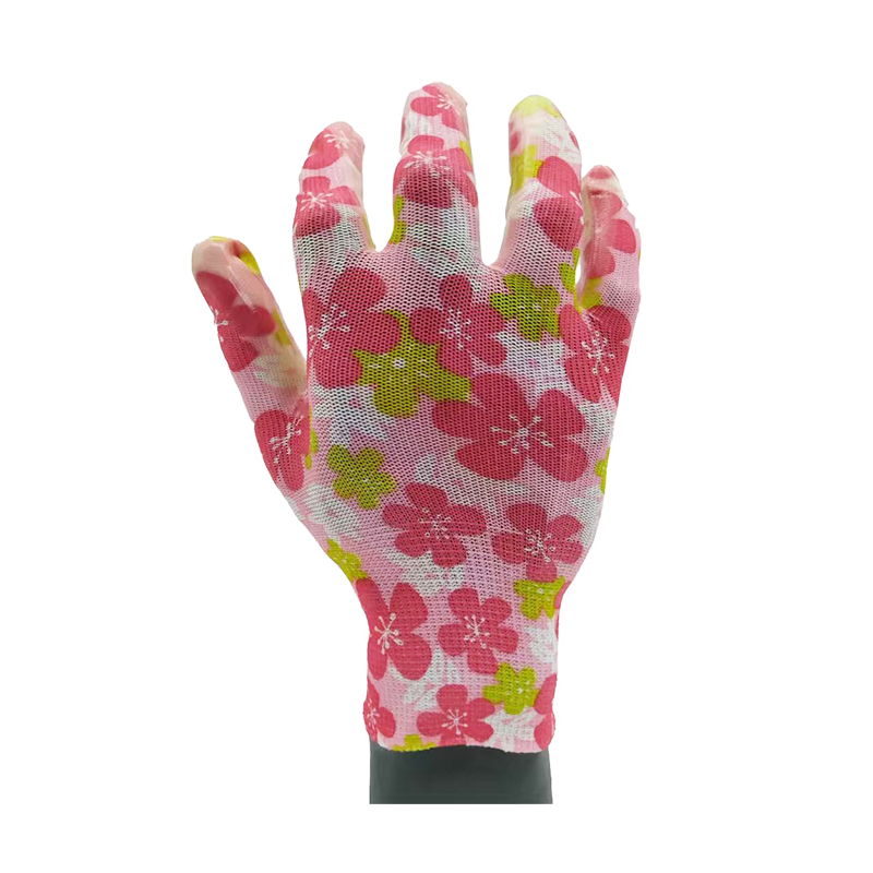 G13-NTGC001M Nitrile Coated Garden Gloves Assorted Colors Series