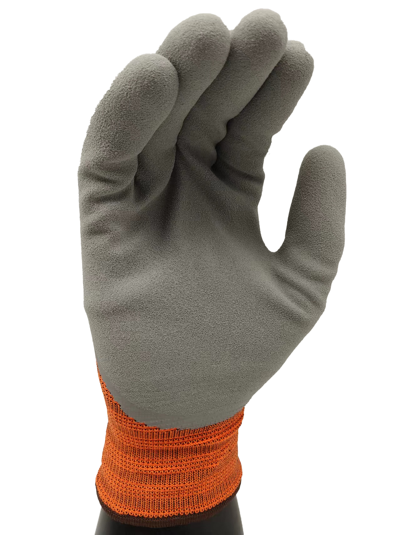 G13-LTF001D Orange Cold-Resistant Latex Dipped Gloves