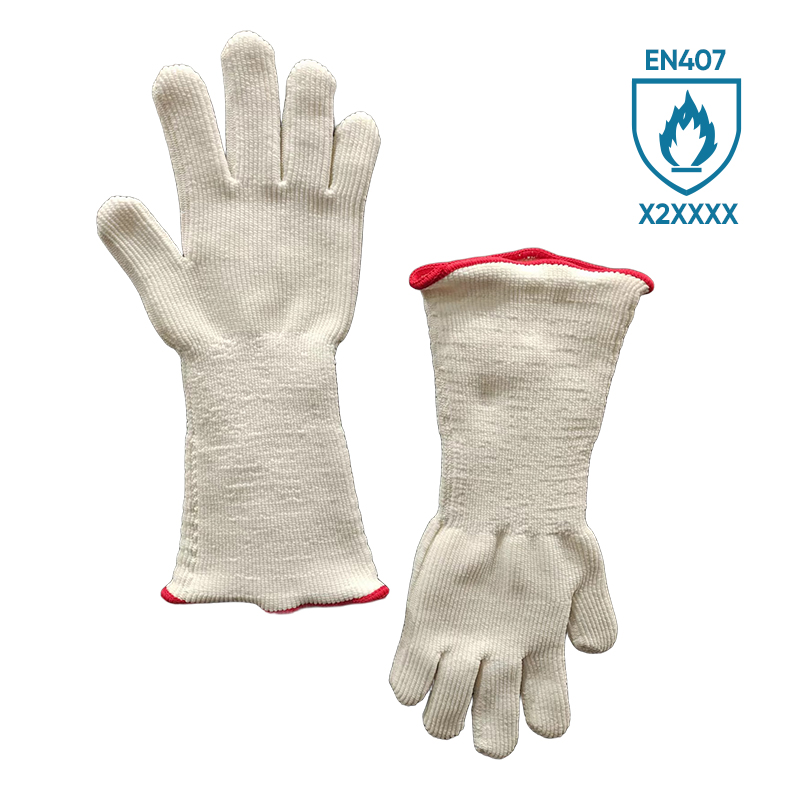 Heat Pro1 250°C Extended Cuff White Terry Cloth Gloves