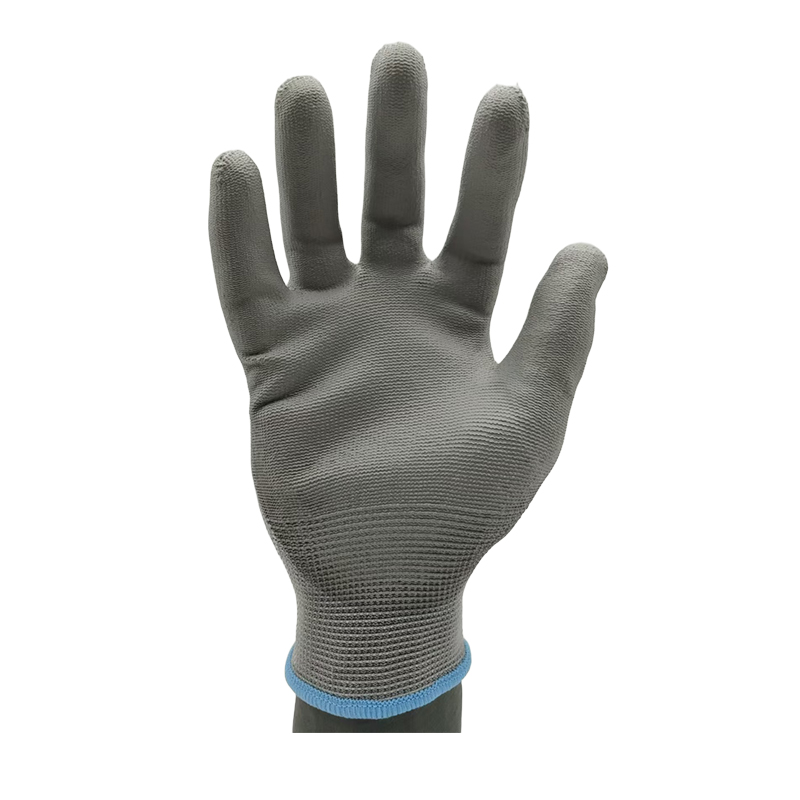 GL14-P2050 Gray Abrasion-Resistant PU Coated Gloves