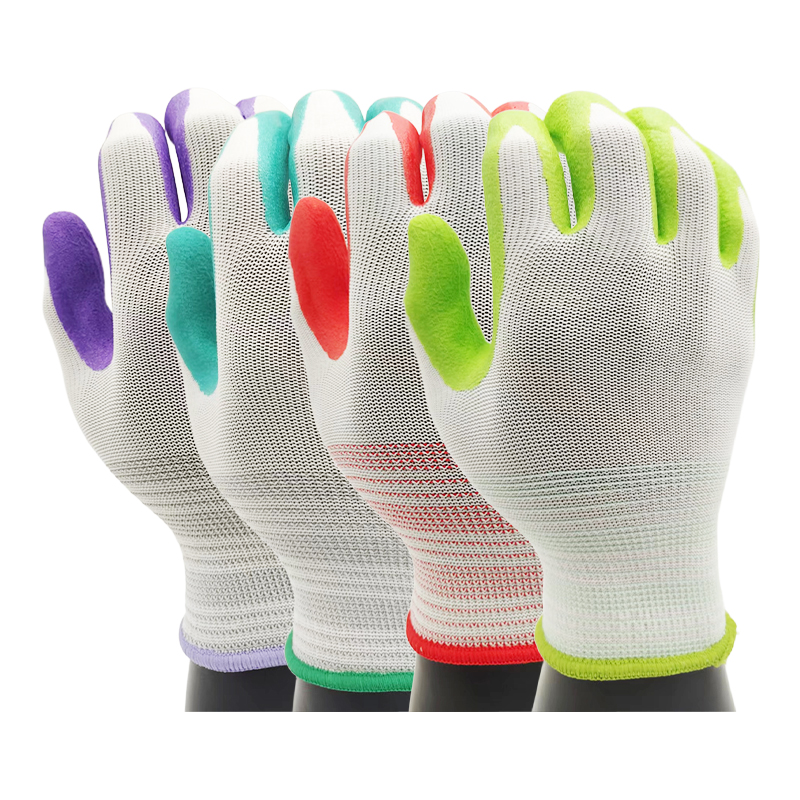 G13-LTGC001M Latex Coated Garden Gloves Assorted Colors Series