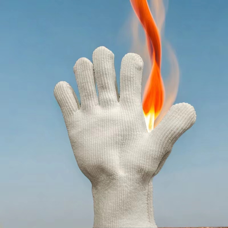 Heat Pro1 250°C Extended Cuff White Terry Cloth Gloves