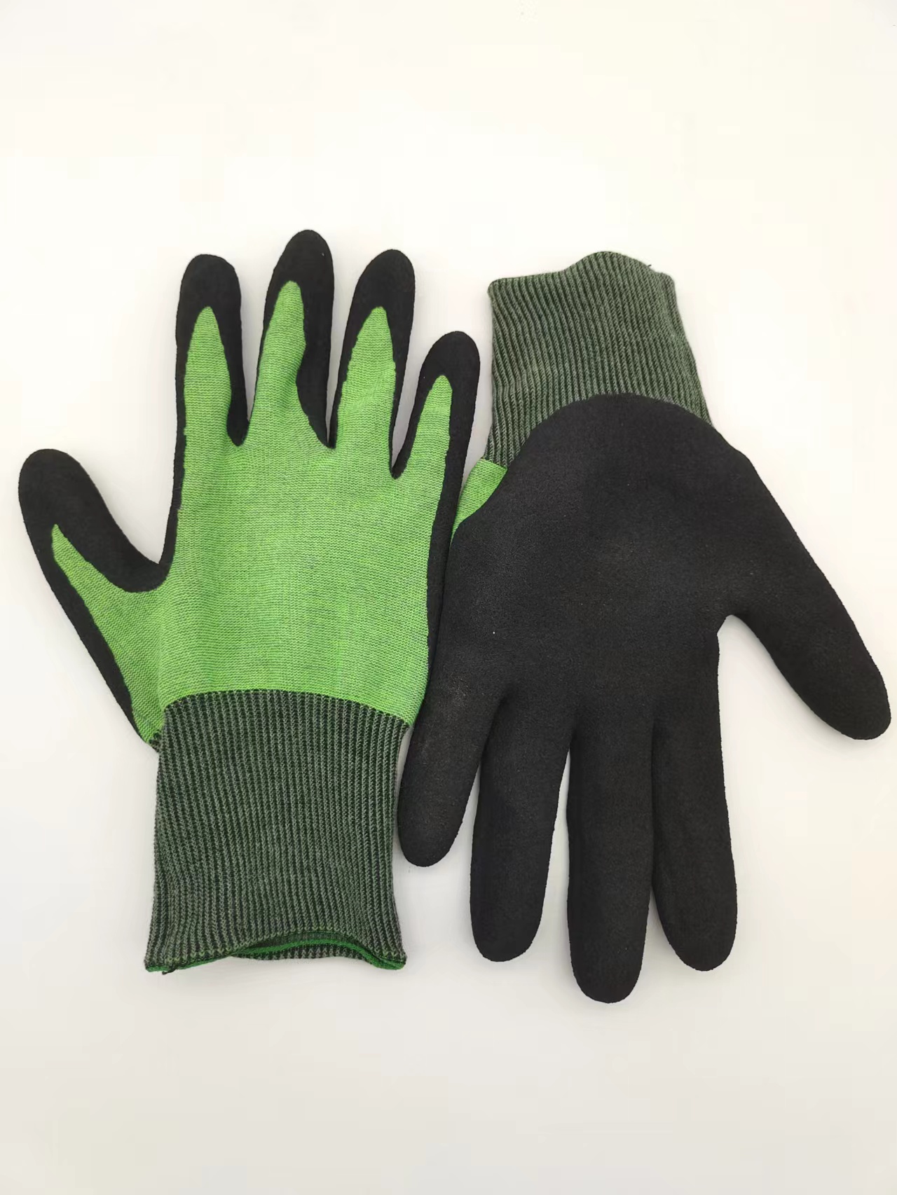 G18-NTC002 Bright green flame retardant and cut resistant gloves