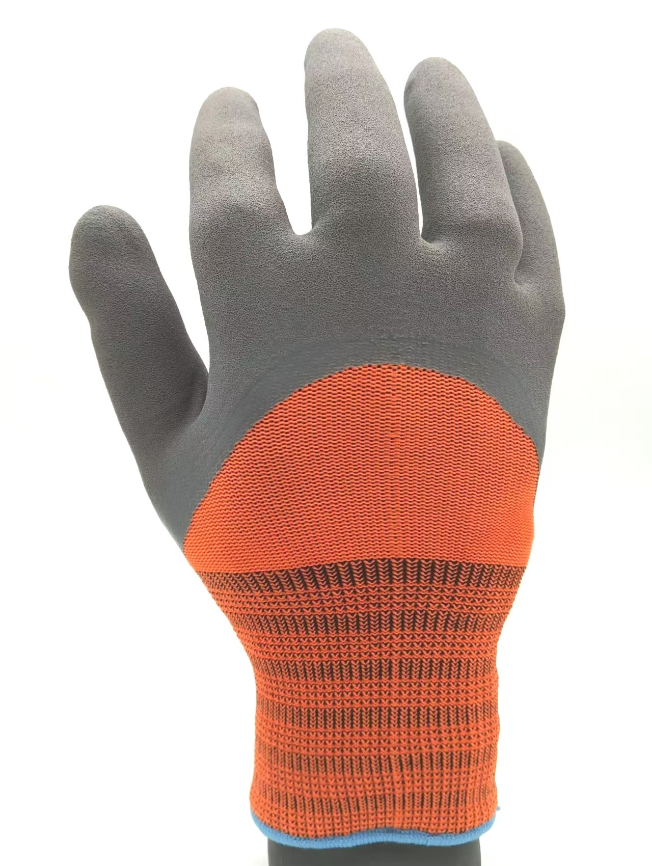 G13-LTF001D Orange Cold-Resistant Latex Dipped Gloves