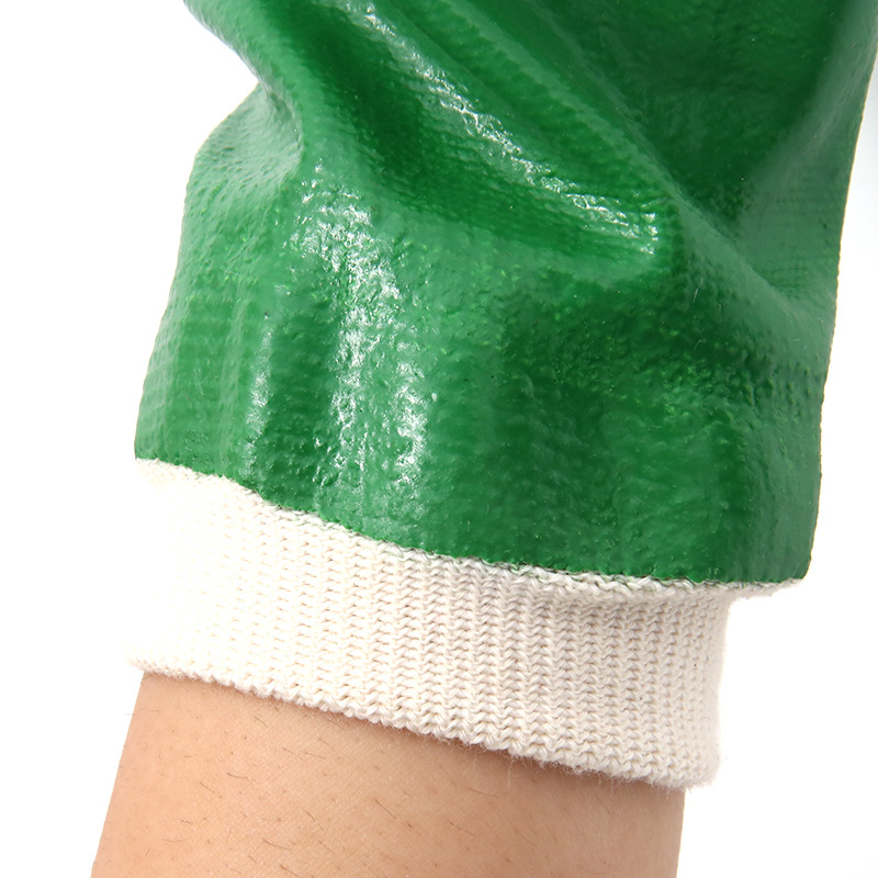 GL13-PV600 Comfortable Non-slip Green Dipped Gloves