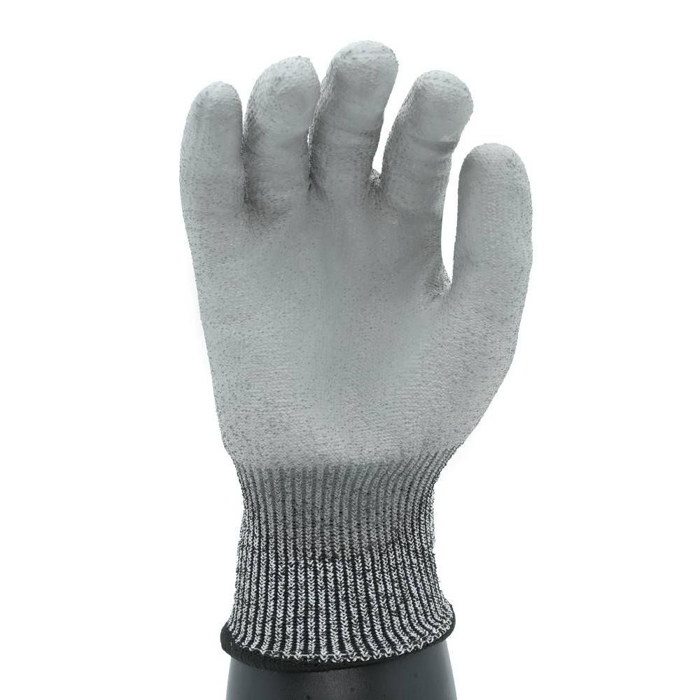 GL13-P203  Level 5 cut resistant PU gloves