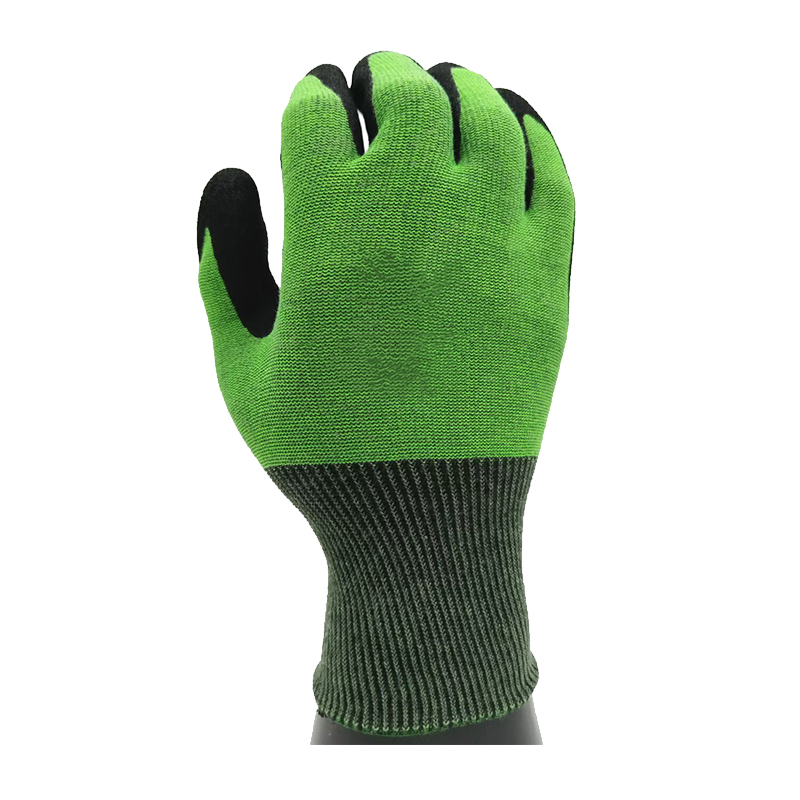 G18-NTC002 Bright green flame retardant and cut resistant gloves