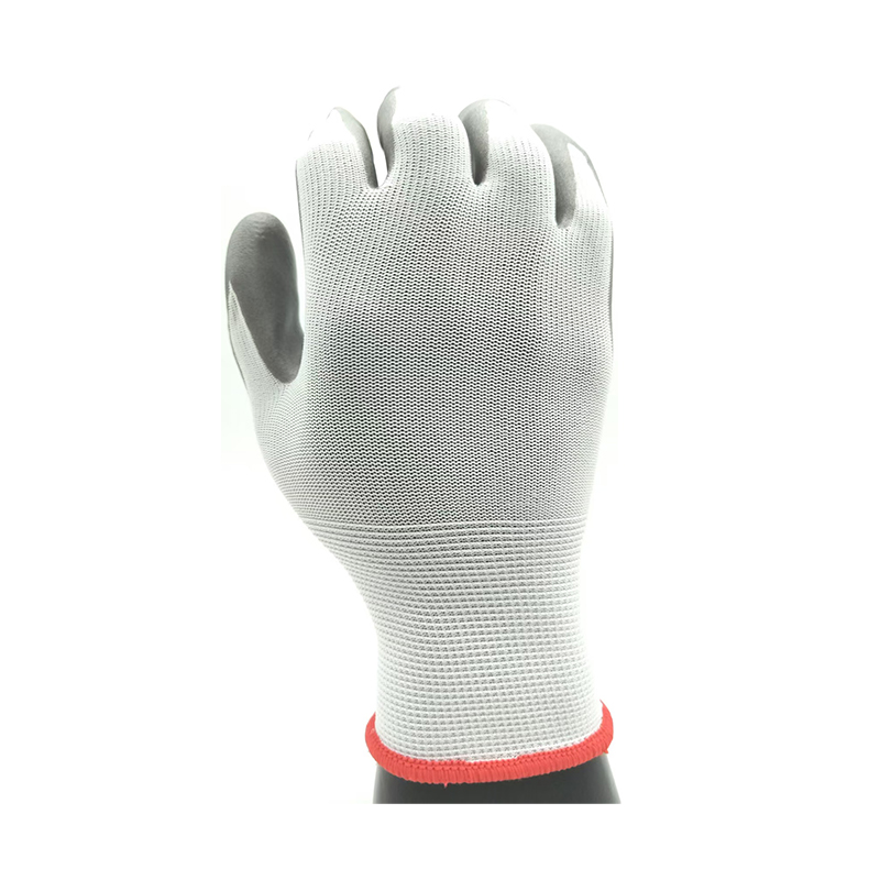 G13-NTG012 White nylon grey nitrile foamed general purpose gloves