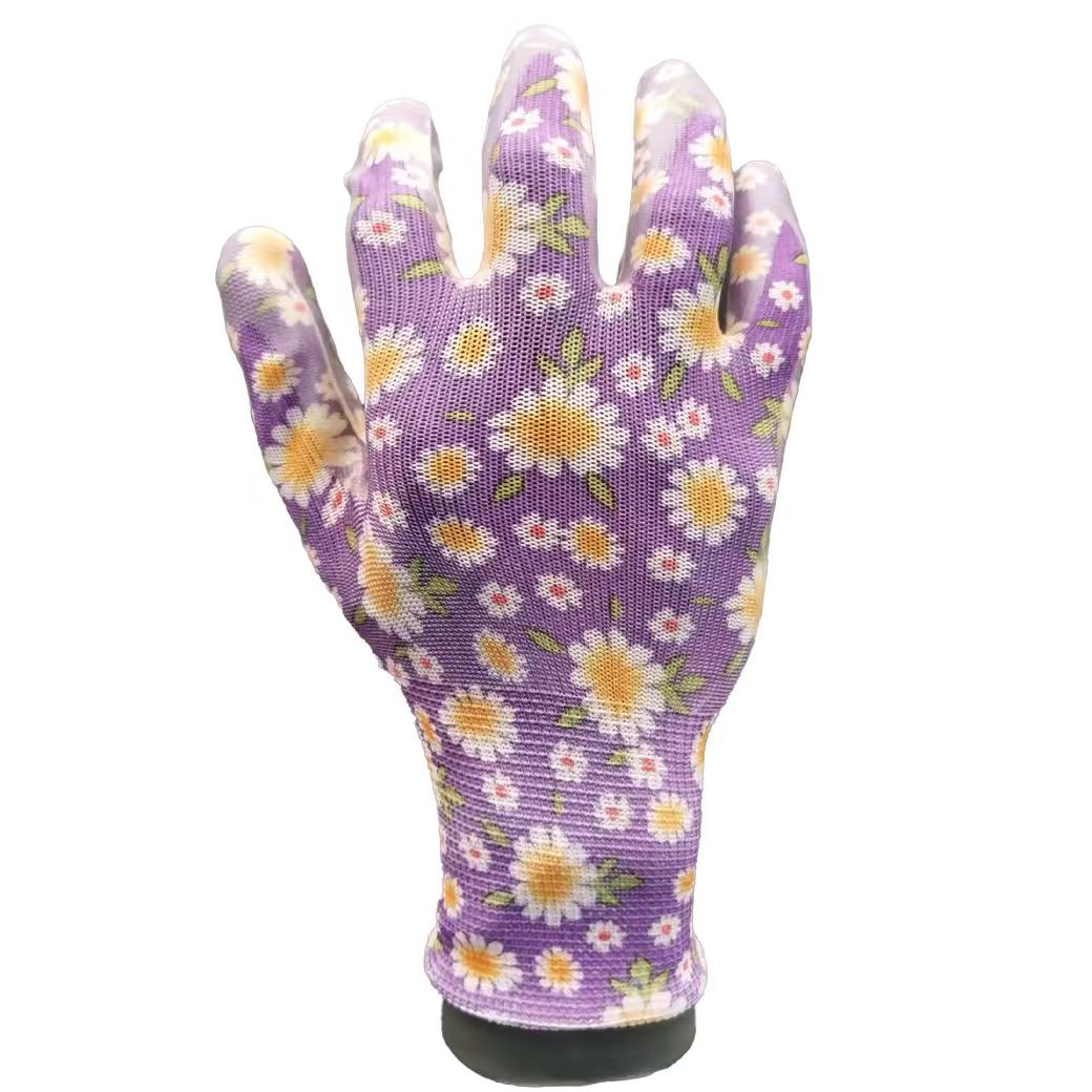 G13-NTGC001M Nitrile Coated Garden Gloves Assorted Colors Series