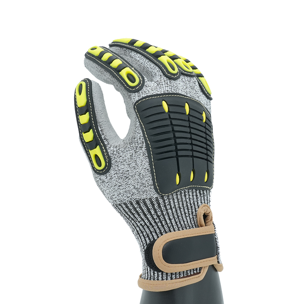 P5406  Light-duty PU mechanical anti-collision gloves (Velcro)