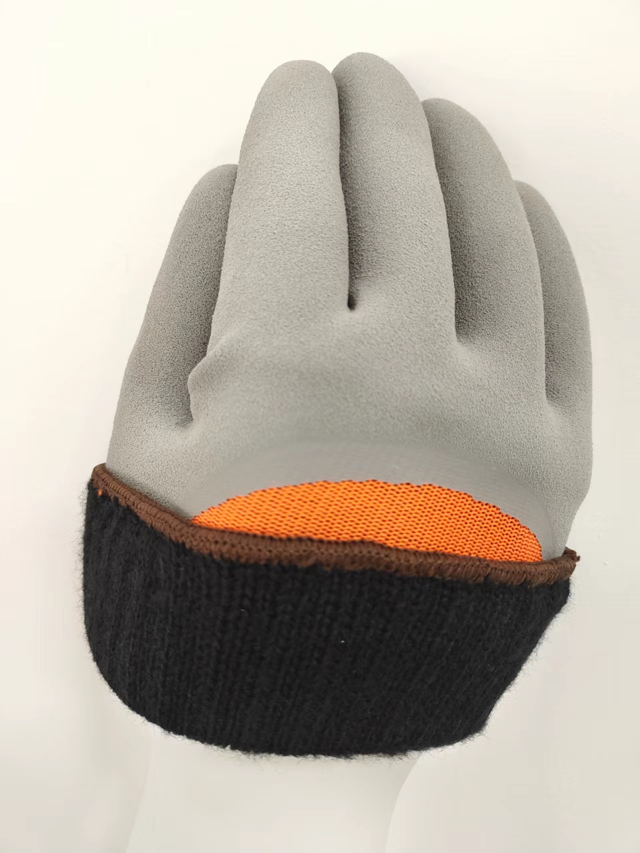 G13-LTF001D Orange Cold-Resistant Latex Dipped Gloves