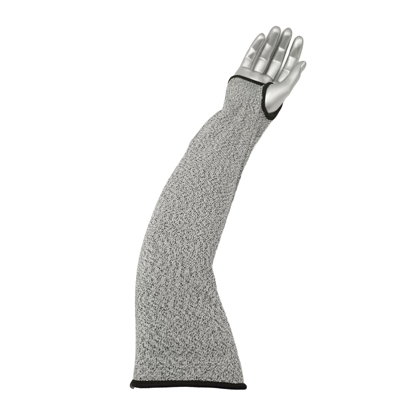 GL1-220FA 45cm Heather Gray Cut-Resistant Arm Guard (With Thumb Hole)