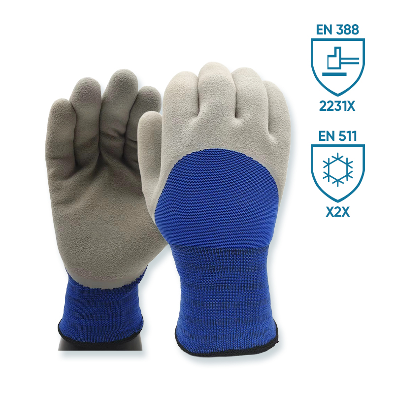 G13-LTF002D Blue Cold-Resistant Dipping Gloves