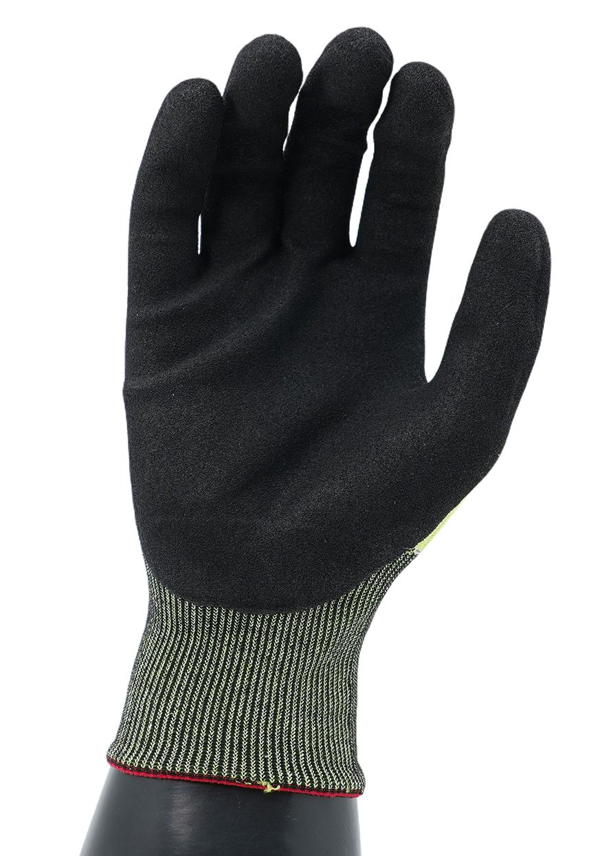 G21-NTC001 Fluorescent Yellow ANSI Cut Level A4 Nitrile Gloves