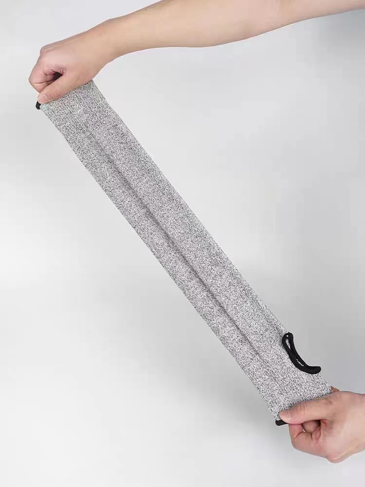 GL1-220FA 45cm Heather Gray Cut-Resistant Arm Guard (With Thumb Hole)