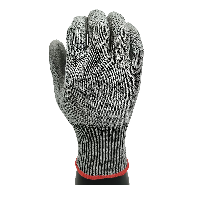G13-PUC020 ANSI Cut Level F Gray PU Coated Gloves
