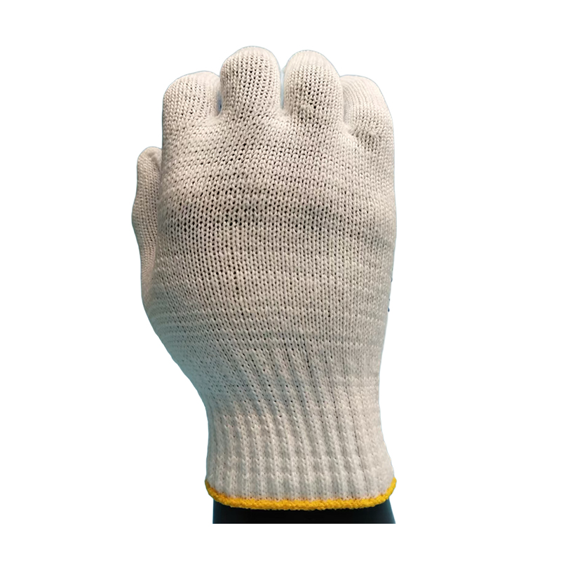 G10-PVG001 10-Gauge Polyester-Cotton Single-Side Blue Dot PVC Coated Gloves
