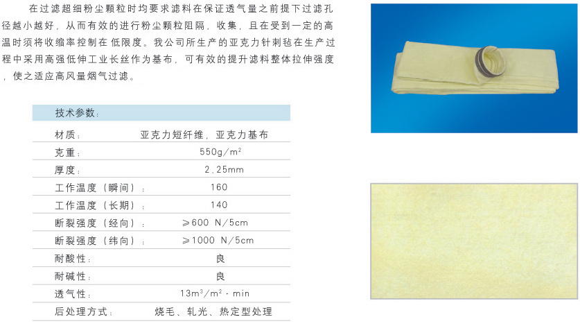 亚克力高强低伸针刺毡1