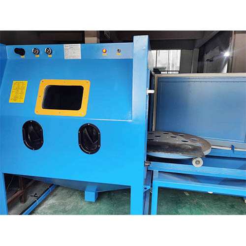 Manual Trolley Rotary Table High Pressure Sandblasting Machine (Independent Filter Element Dust Removal)