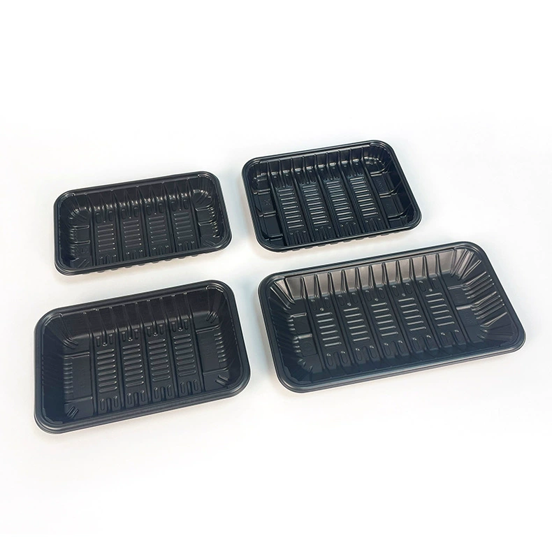Black fresh produce tray