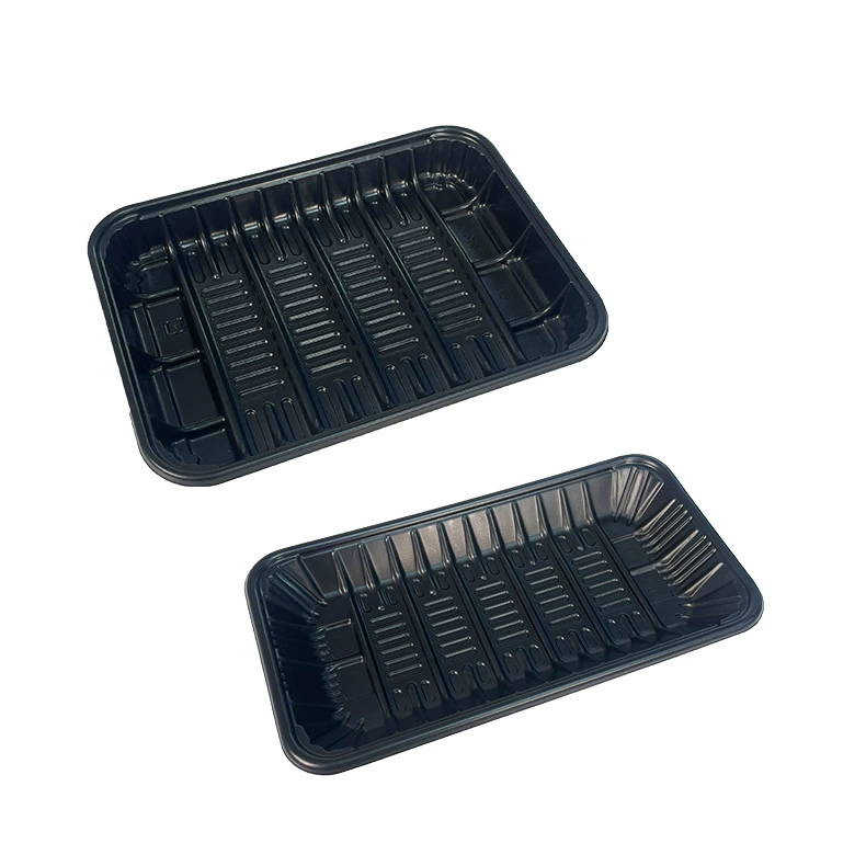 Black fresh produce tray