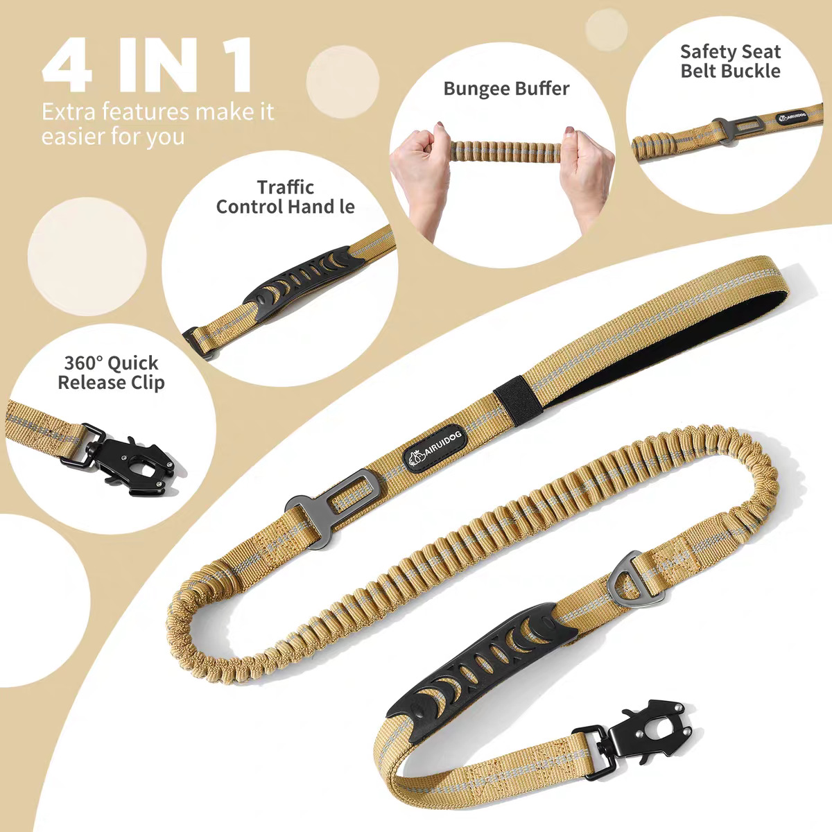 Nylon Pet Leash Hands-free