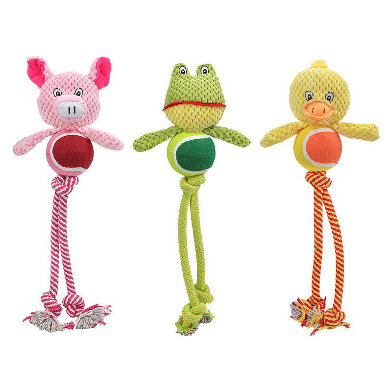 Rope Ball Toy with Squeaker