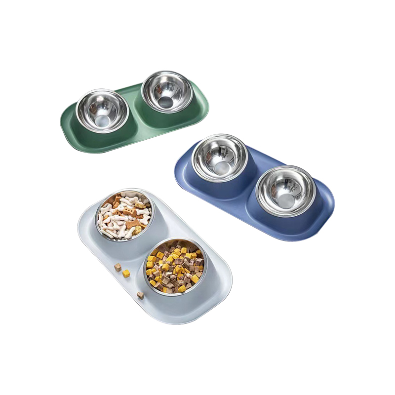Dual Stainless Steel Pet Bowl Set