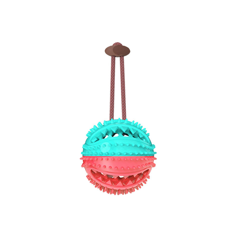 Rubber Chew Toy with Treat Dispensing Ball