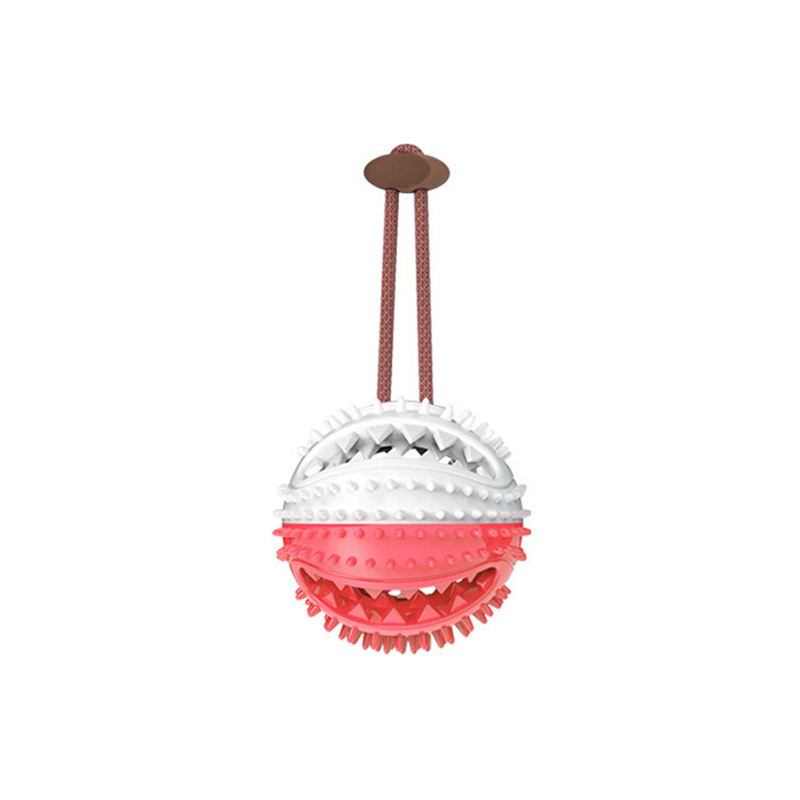 Rubber Chew Toy with Treat Dispensing Ball